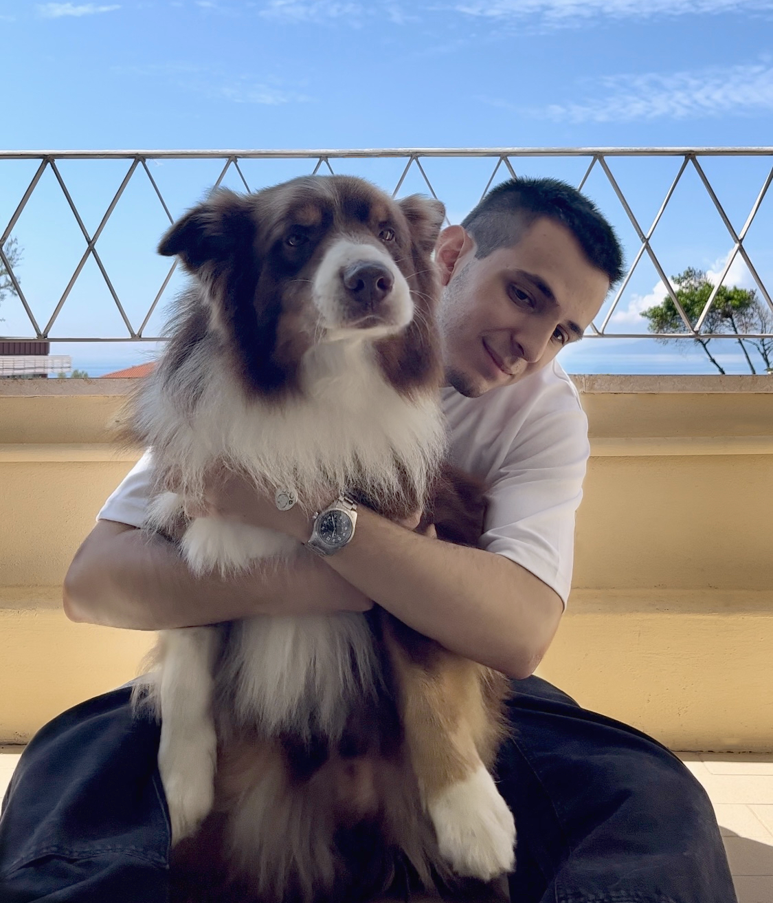 Matteo con il suo cane